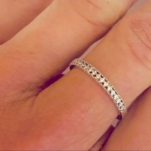 Sterling Silver CZ Band